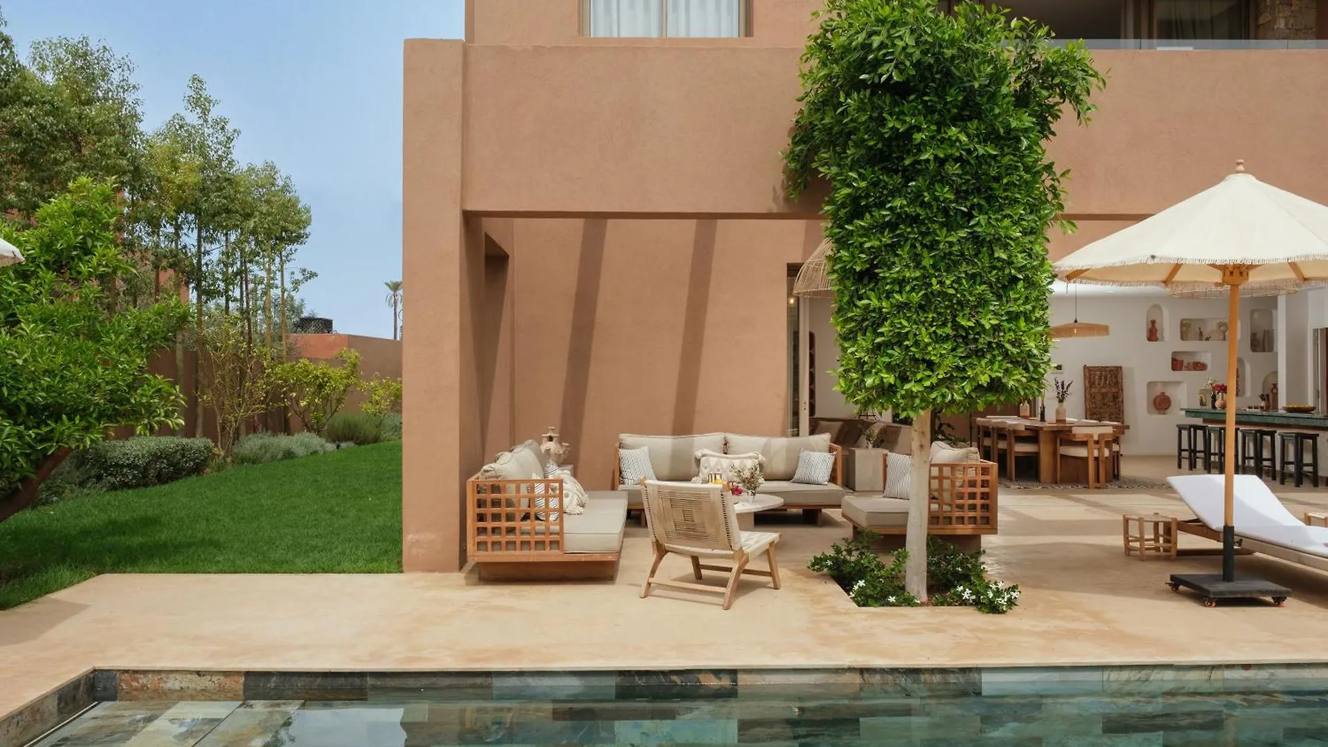 Villa Ty Habibi - Super 5 Bedroom With Private Heated Pool By The Golf Amelkis Marrakesz Maroko
